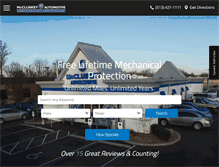 Tablet Screenshot of mccluskeyautomotive.com